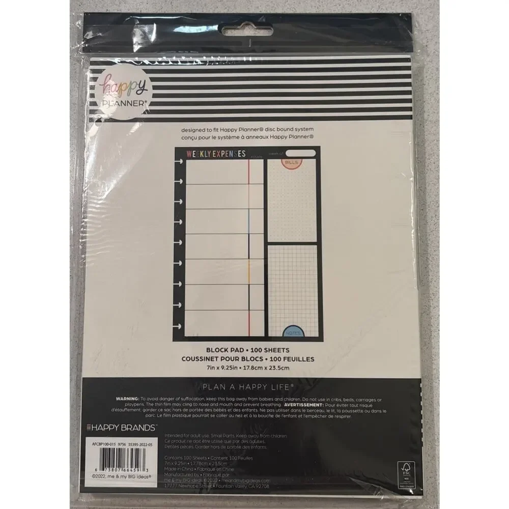 The Happy Planner Debt Payoff Budget Bundle Notebook Classic Paper Block Pad